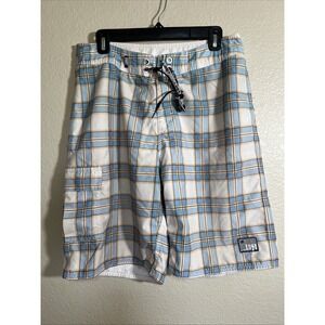 Lost Enterprises‎ Shorts Mens 32 Plaid Surf Skate 90's Vintage